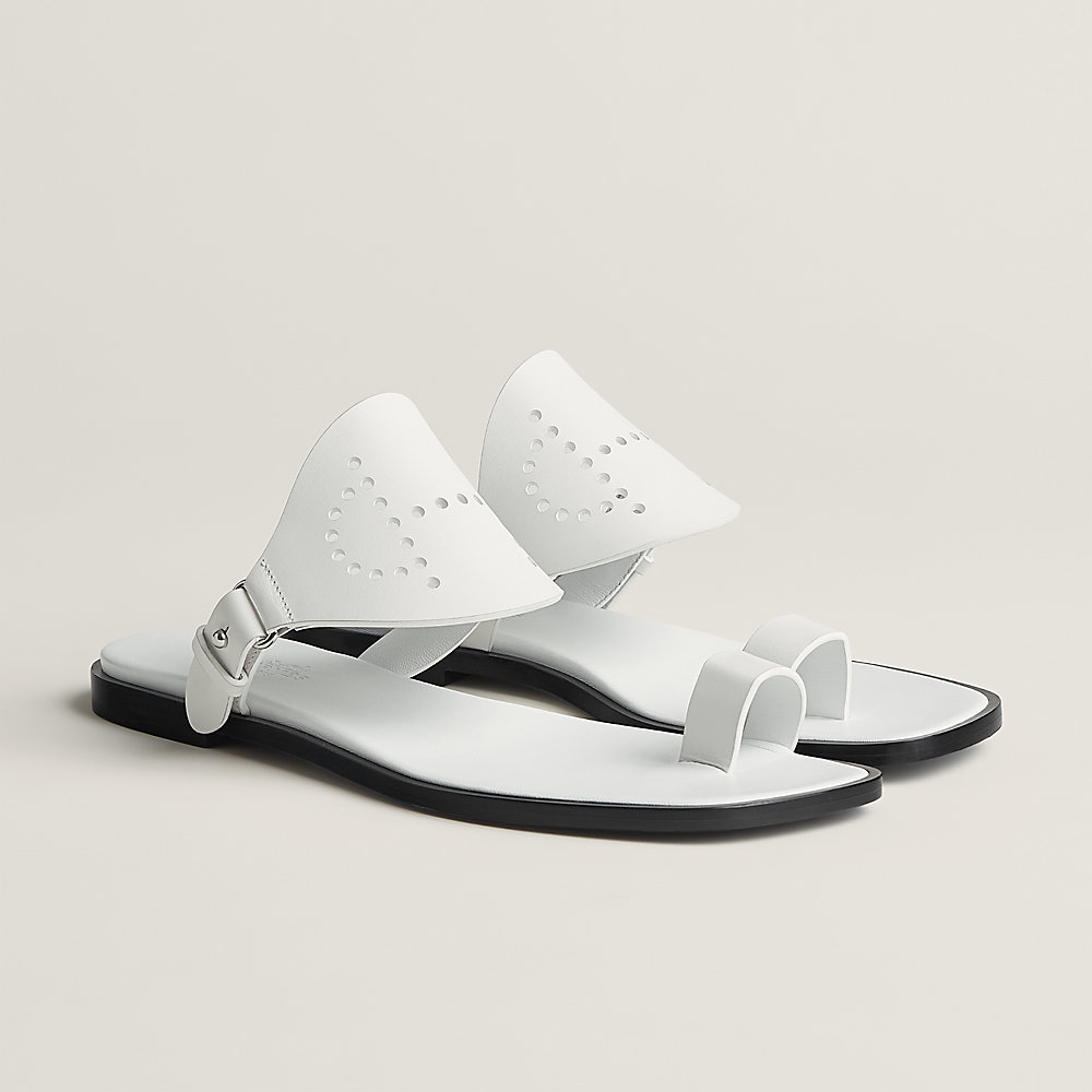 Mens white store leather sandals